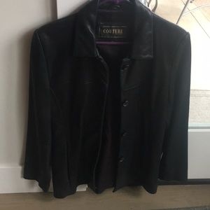 Butter leather coat women’s